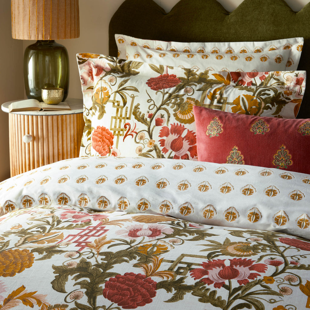 Ishana Reversible Floral Duvet Cover Set