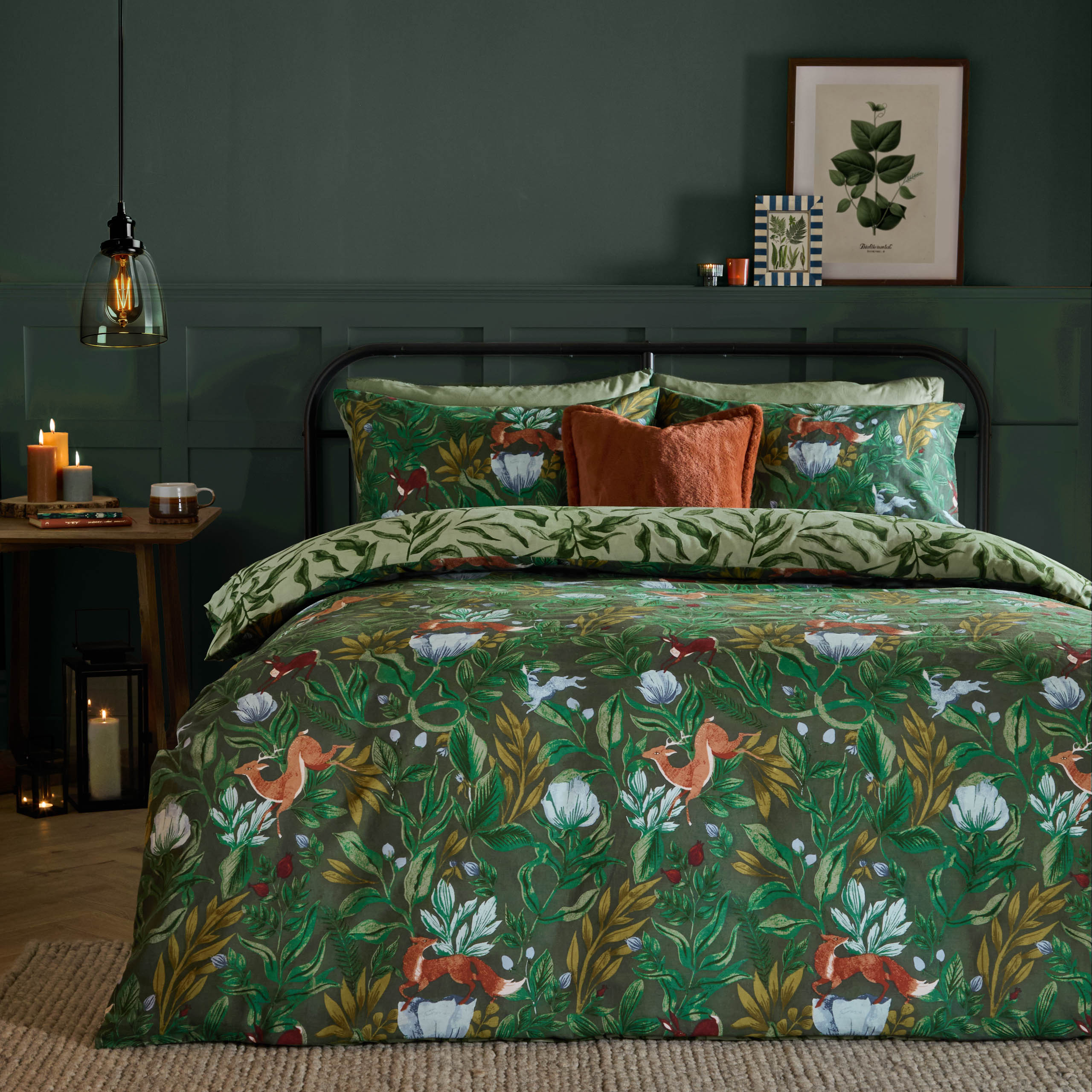 Into The Woods Printed Reversible Duvet Cover Set