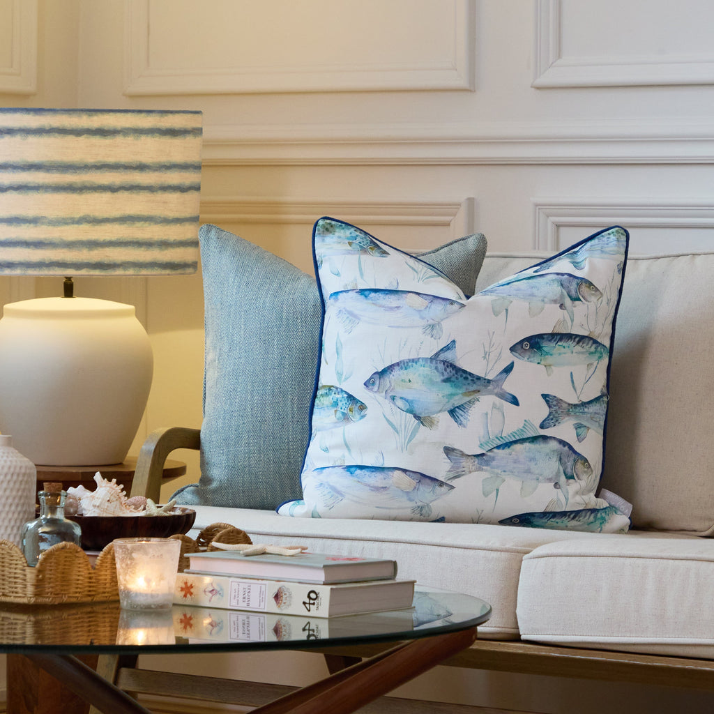 Ives Waters Printed Piped Cushion