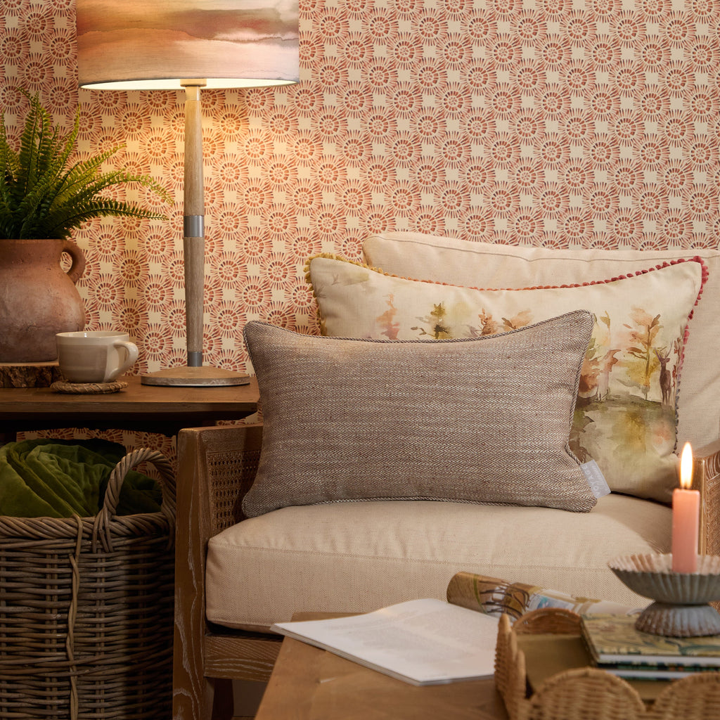 Jedburgh Textured Woven Rectangular Cushion