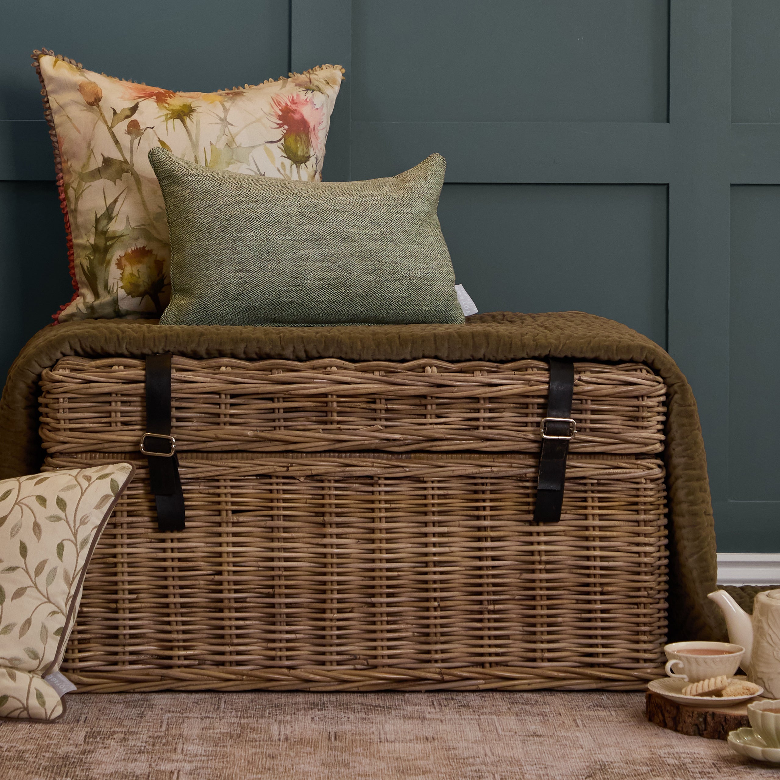 Jedburgh Textured Woven Rectangular Cushion