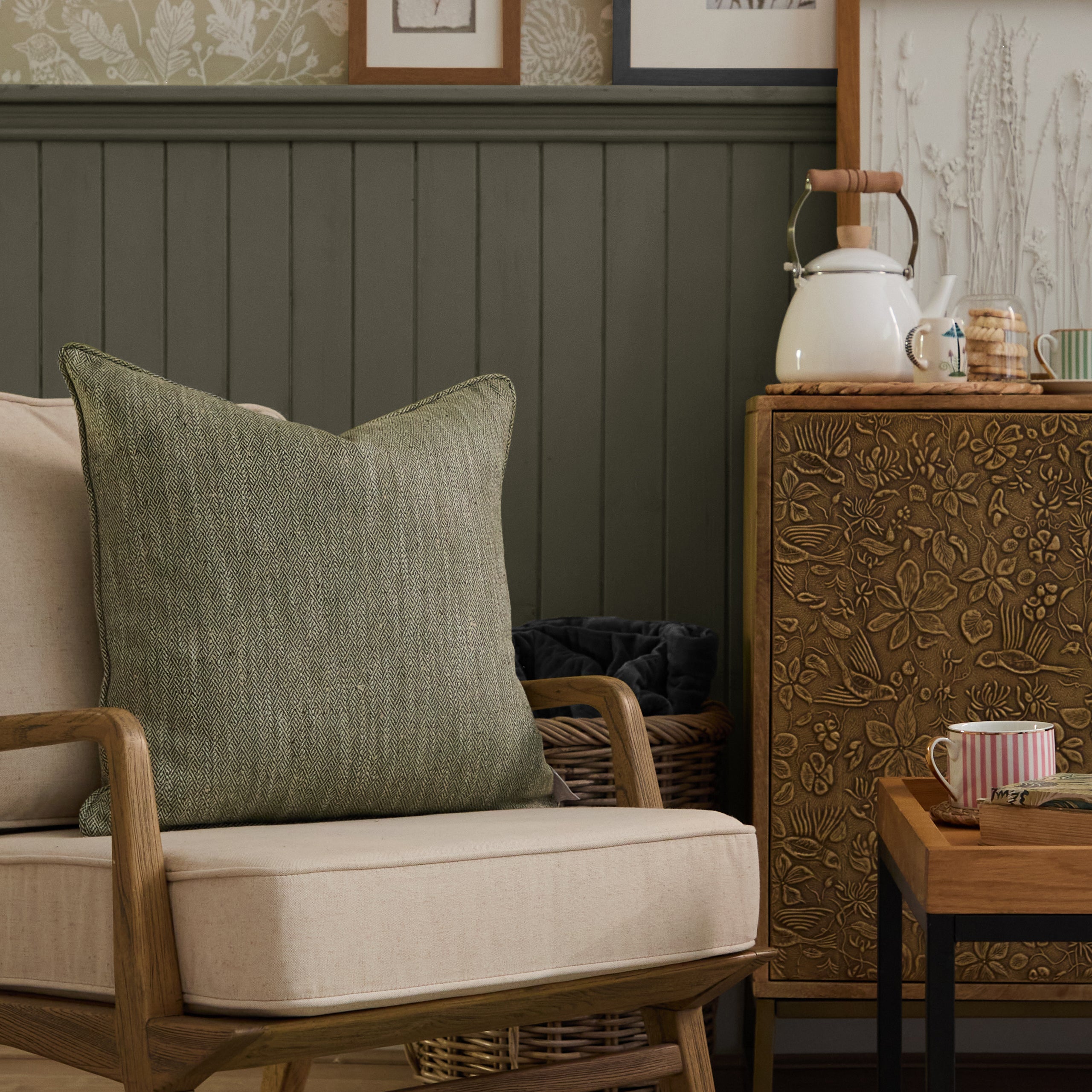 Jedburgh Textured Woven Square Cushion