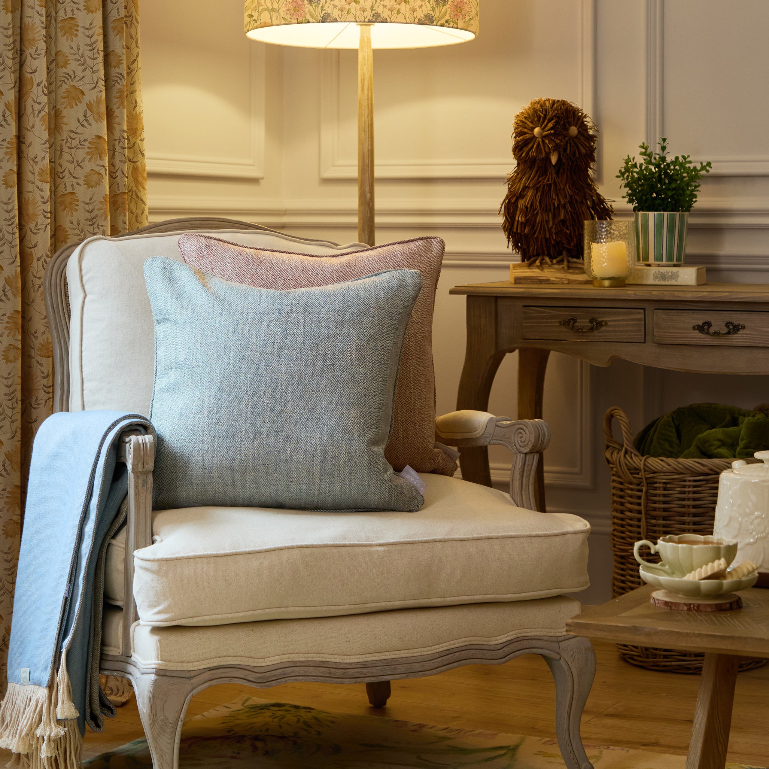 Jedburgh Textured Woven Square Cushion