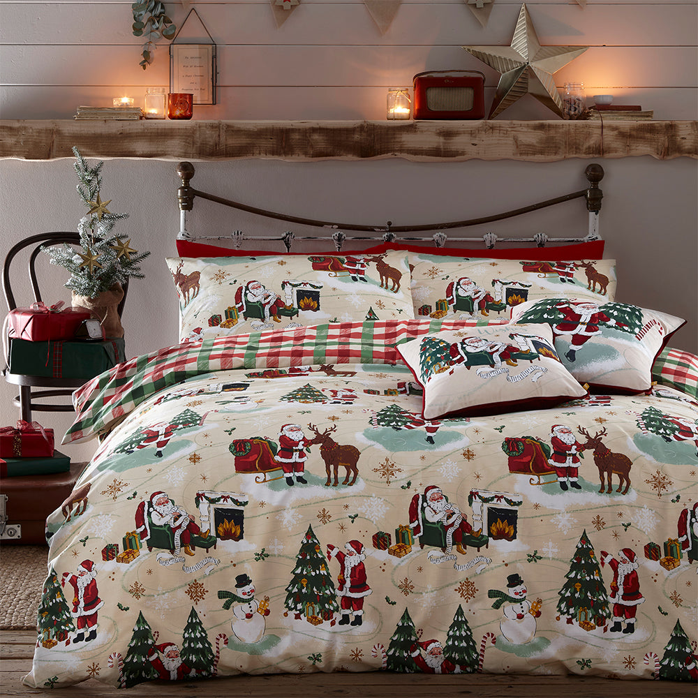 Jolly Santa Christmas Duvet Cover Set