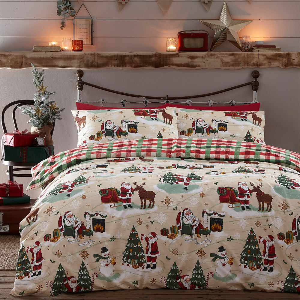 Jolly Santa Christmas Duvet Cover Set