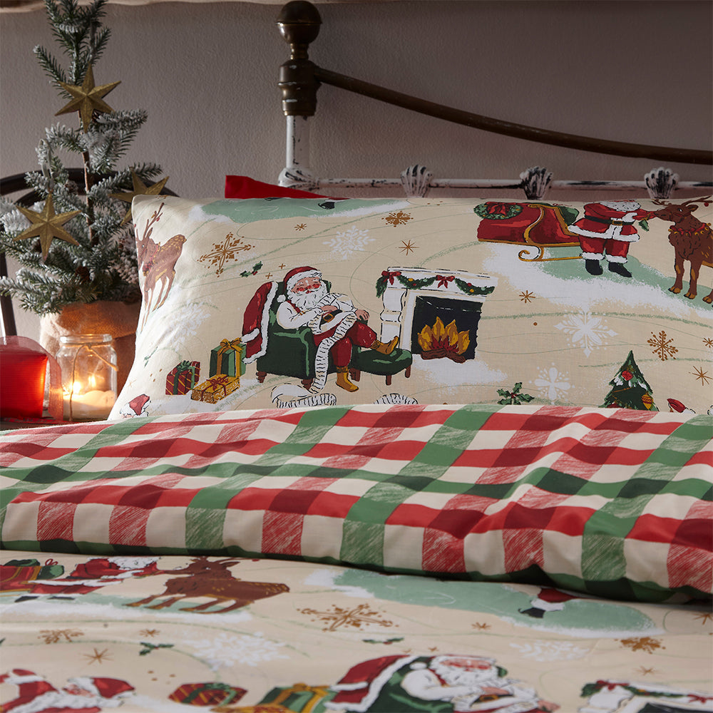Jolly Santa Christmas Duvet Cover Set