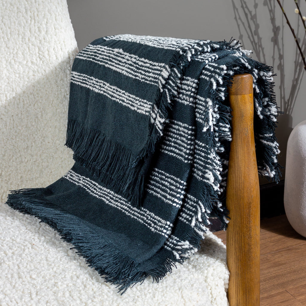 Jour Woven Fringed Throw