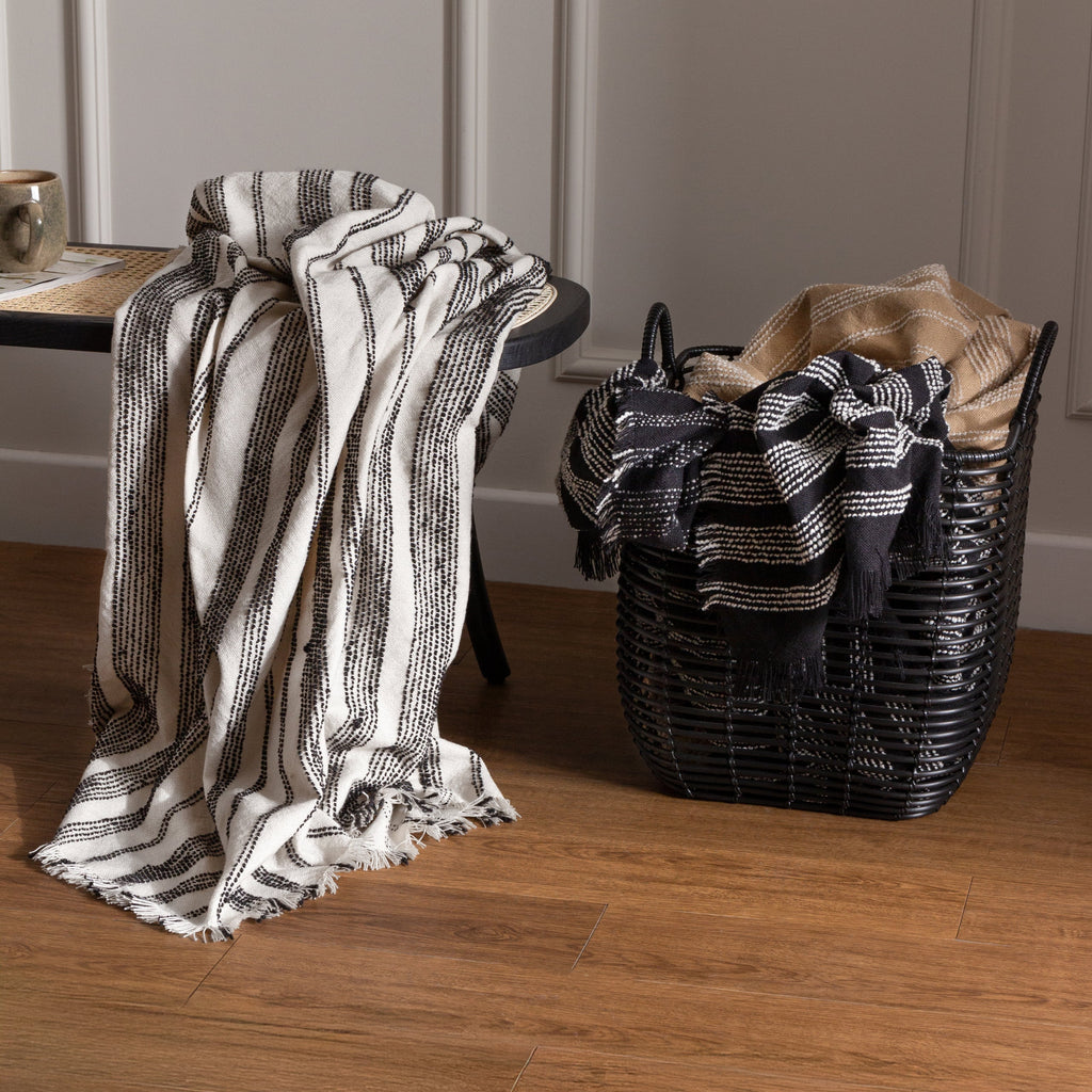 Jour Woven Fringed Throw