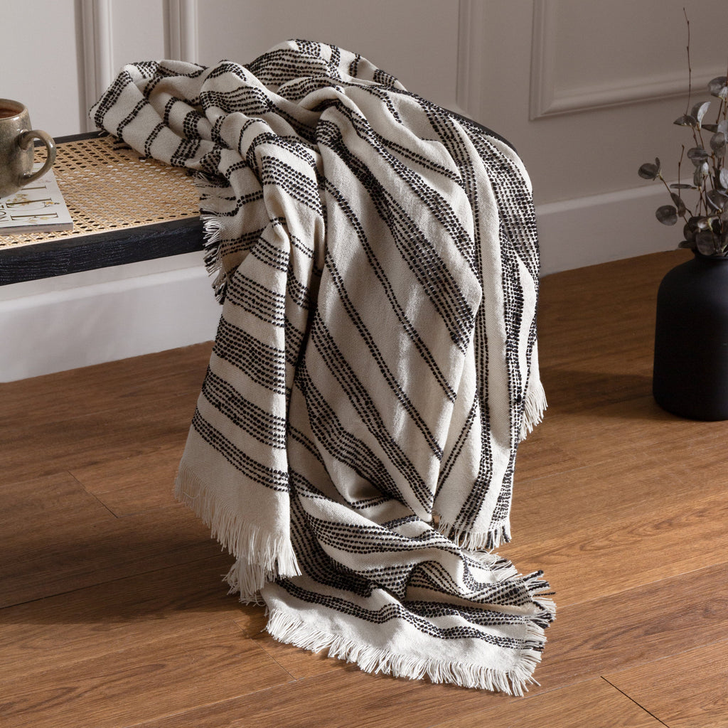Jour Woven Fringed Throw