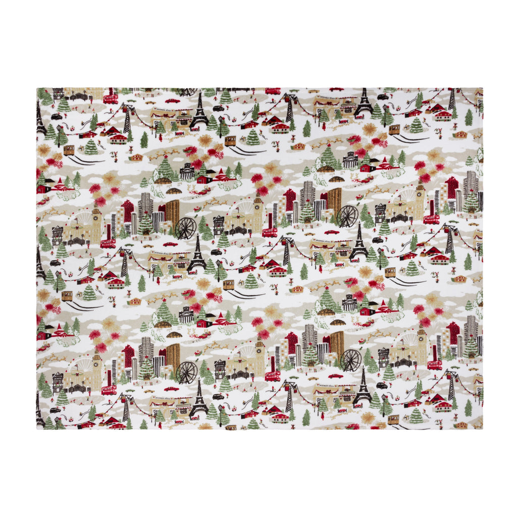 Joy To All Printed Fleece Throw