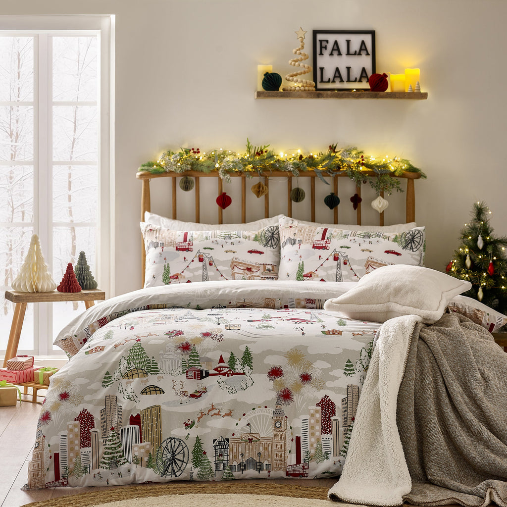 Joy To All Printed Duvet Cover Set