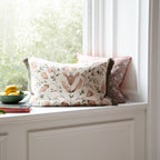 Juna Printed Ruche Fringe Cushion