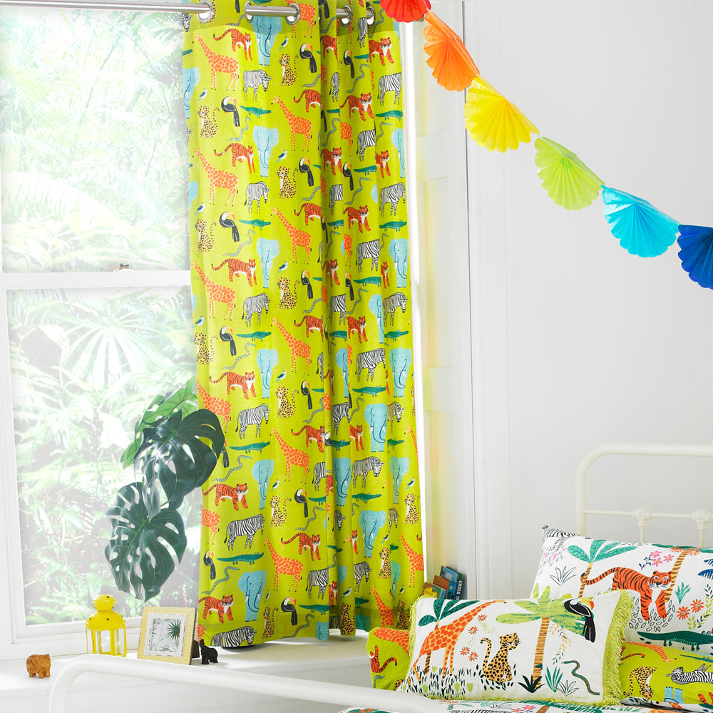 Jungletastic Kids Eyelet Curtains