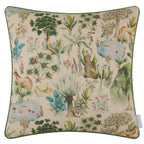 Jungle Serene Printed Piped Cushion