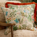 Jungle Serene Printed Piped Cushion