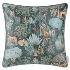 Jungle Serene Printed Velvet Cushion