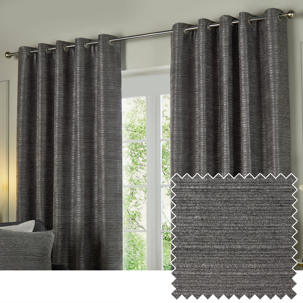 Jupiter Chenille Jacquard Eyelet Curtains