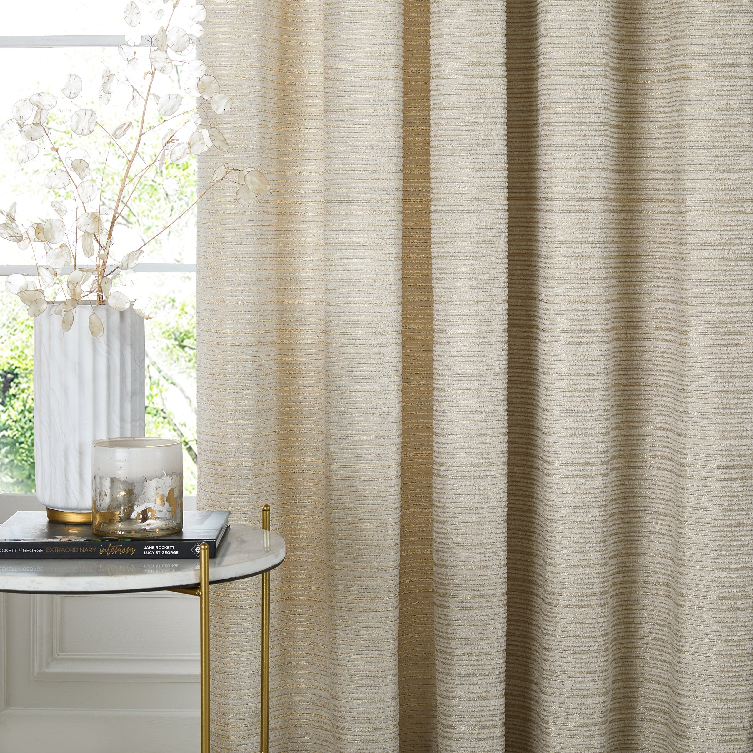 Jupiter Chenille Jacquard Eyelet Curtains