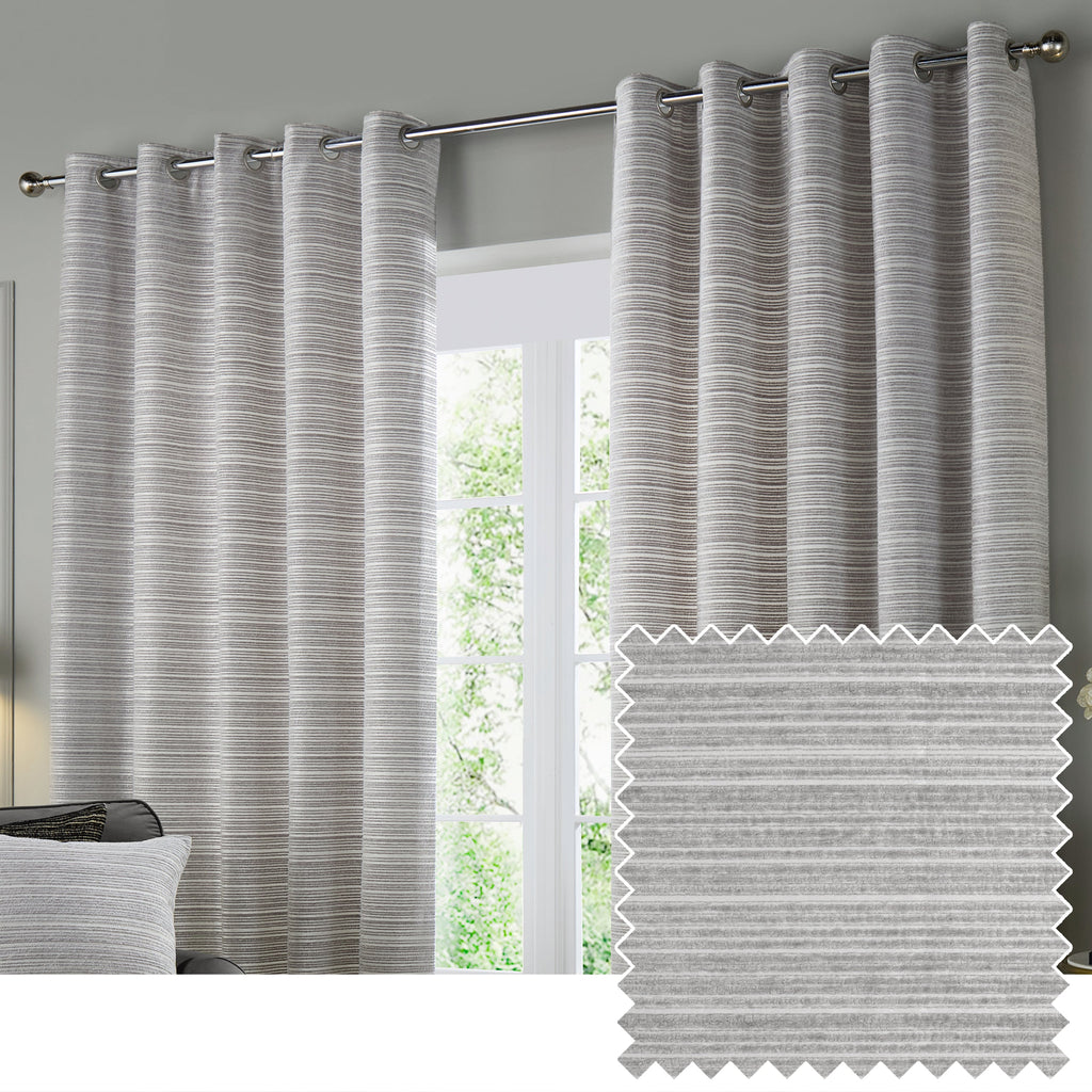 Jupiter Chenille Jacquard Eyelet Curtains
