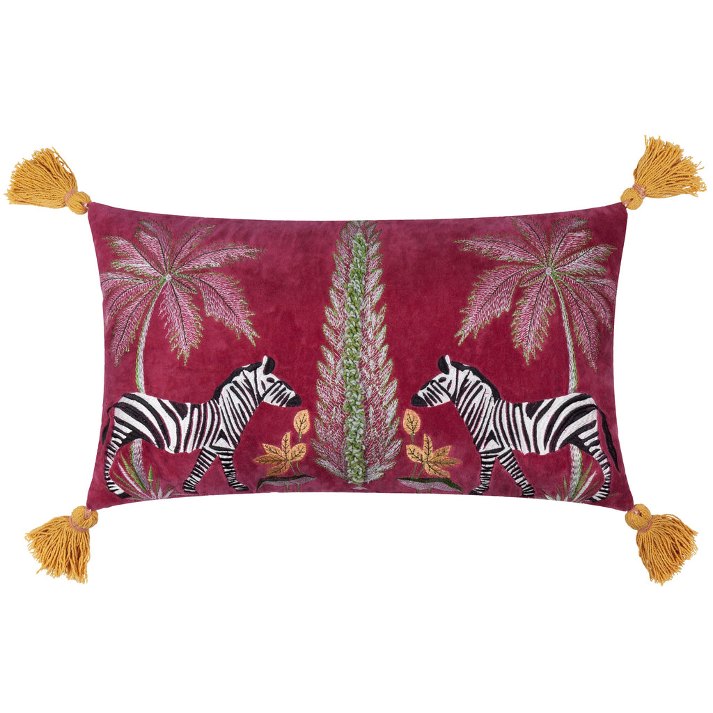 Kalahari Embroidered Velvet Cushion