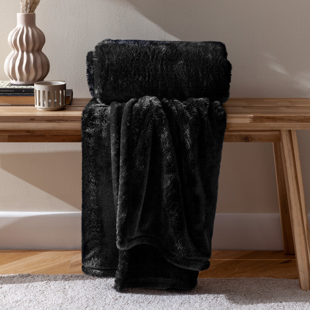 Kallu Double-Sided Faux-Fur Throw