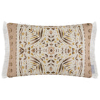 Kari Printed Ruche Fringe Cushion