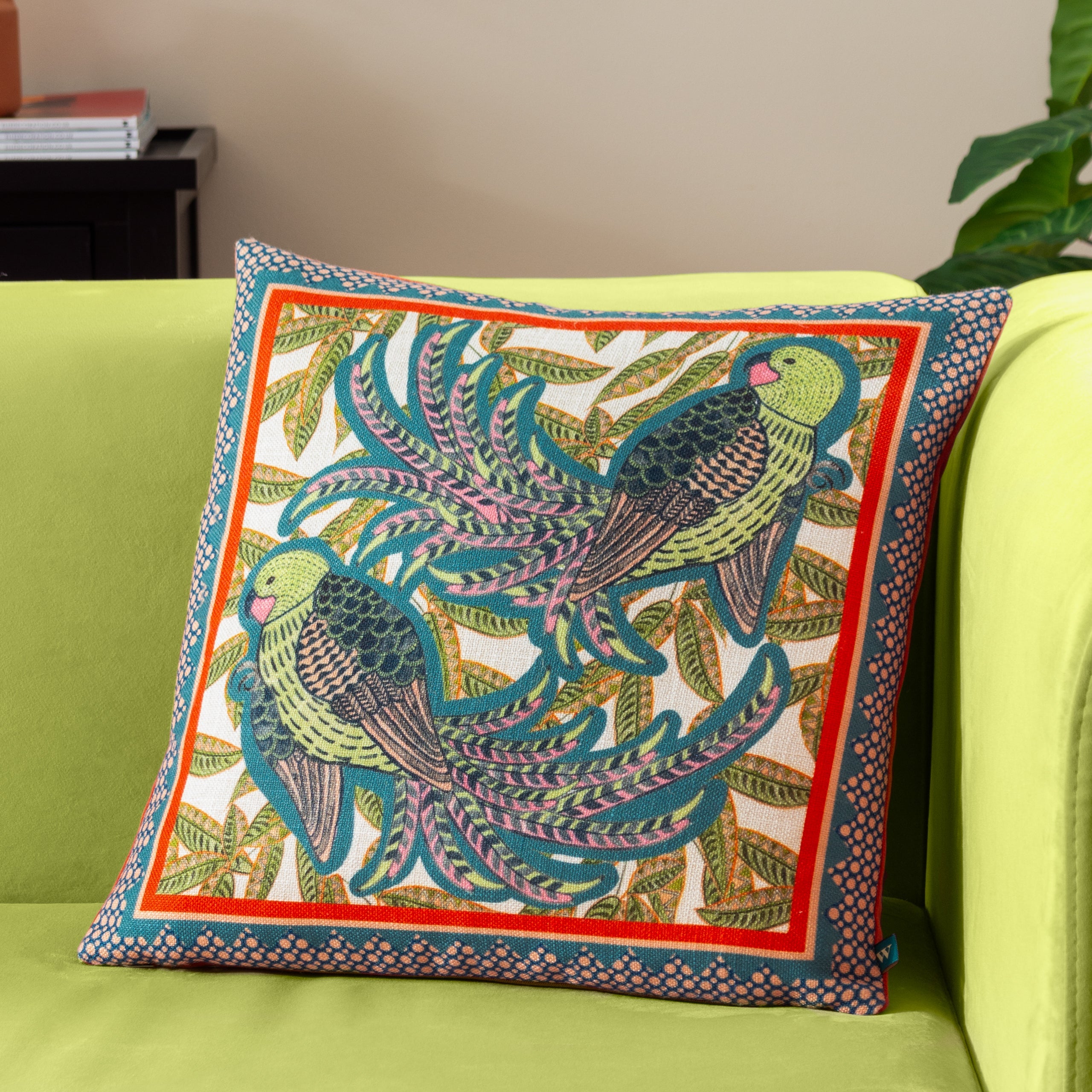 Karasi Parrots Tropical Cushion