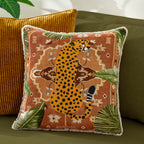 Kilim Cheetah Printed Velvet Cushion