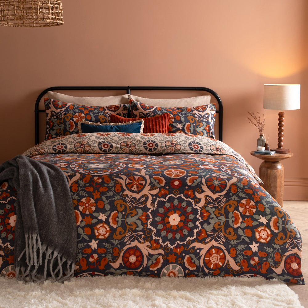 Kinfolk Printed Reversible Duvet Cover Set