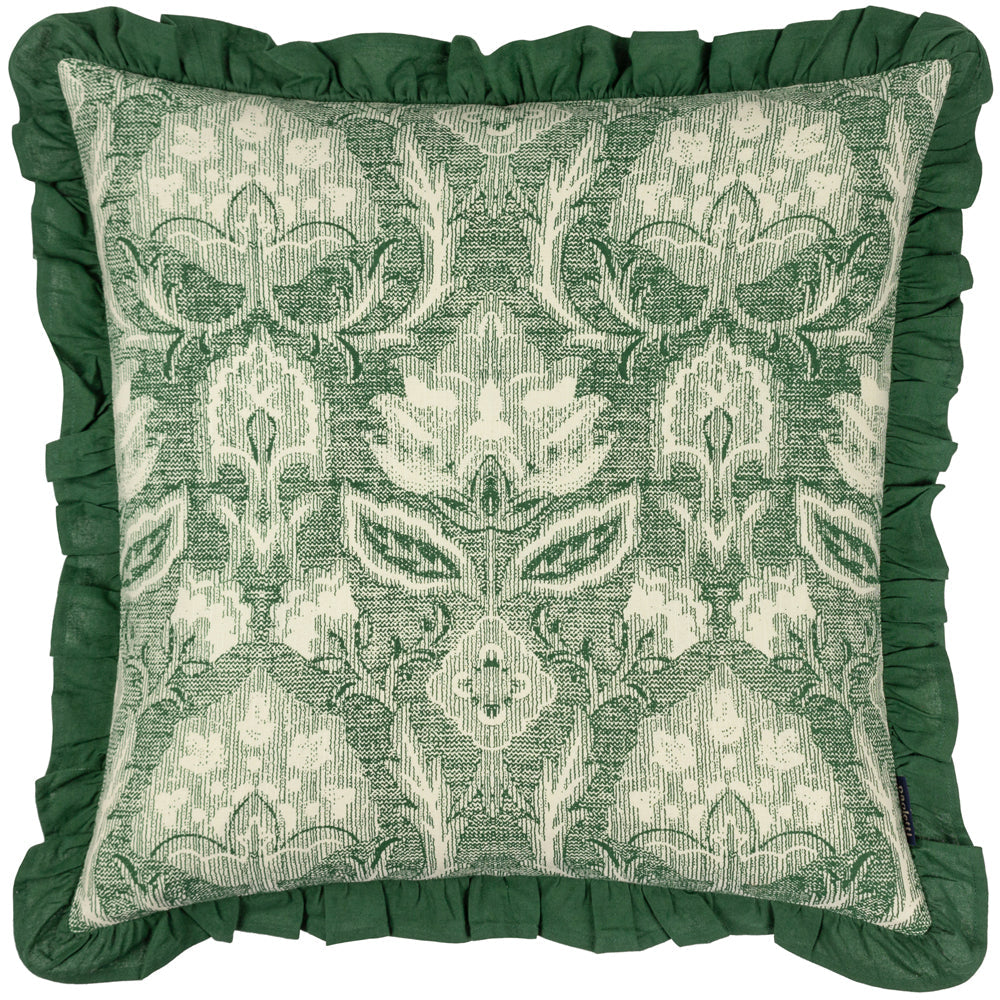 Kirkton Floral Pleat Fringe Cushion
