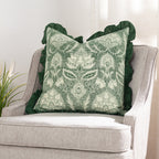 Kirkton Floral Pleat Fringe Cushion