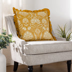 Kirkton Floral Pleat Fringe Cushion