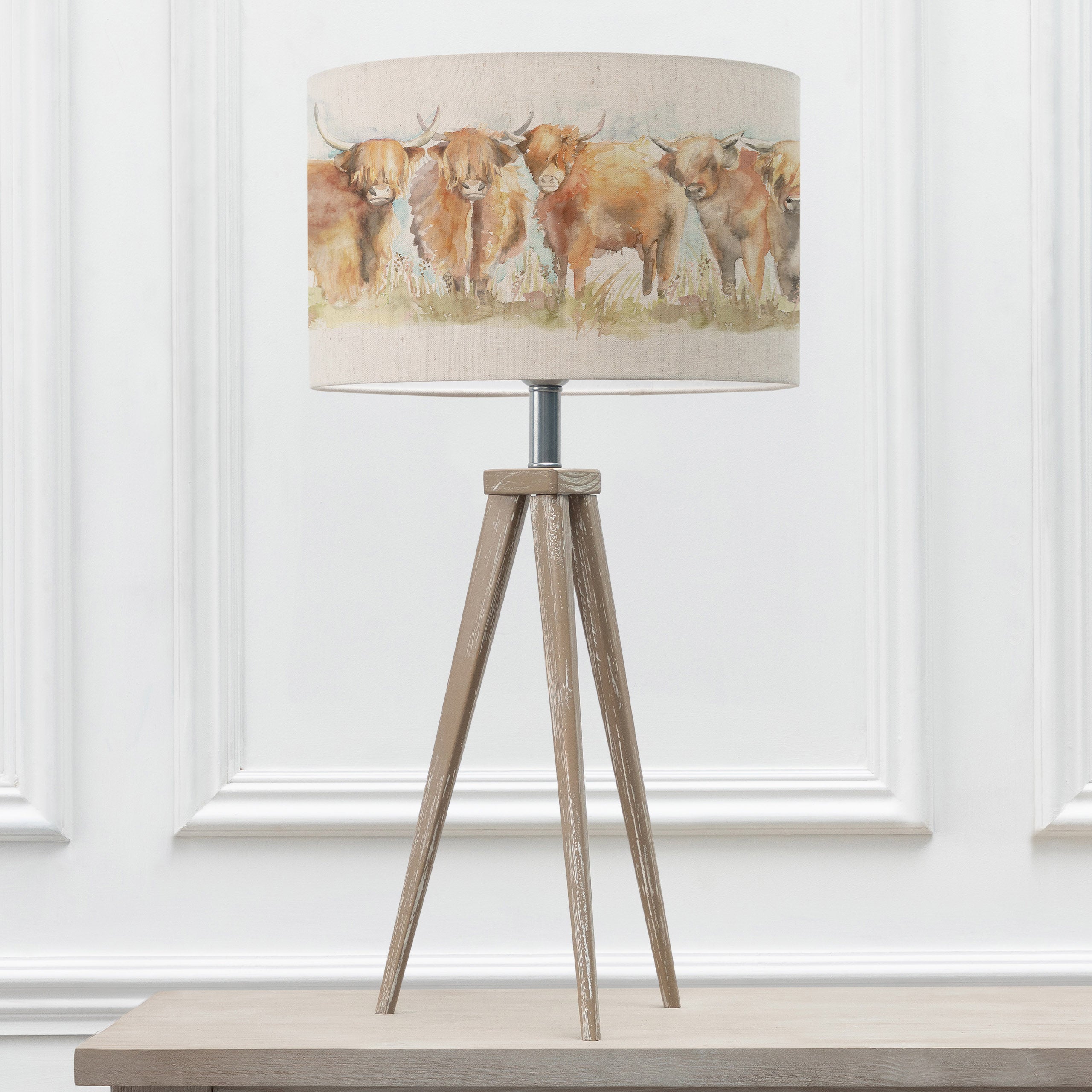 Highland Cattle Eva & Aratus Complete Table Lamp