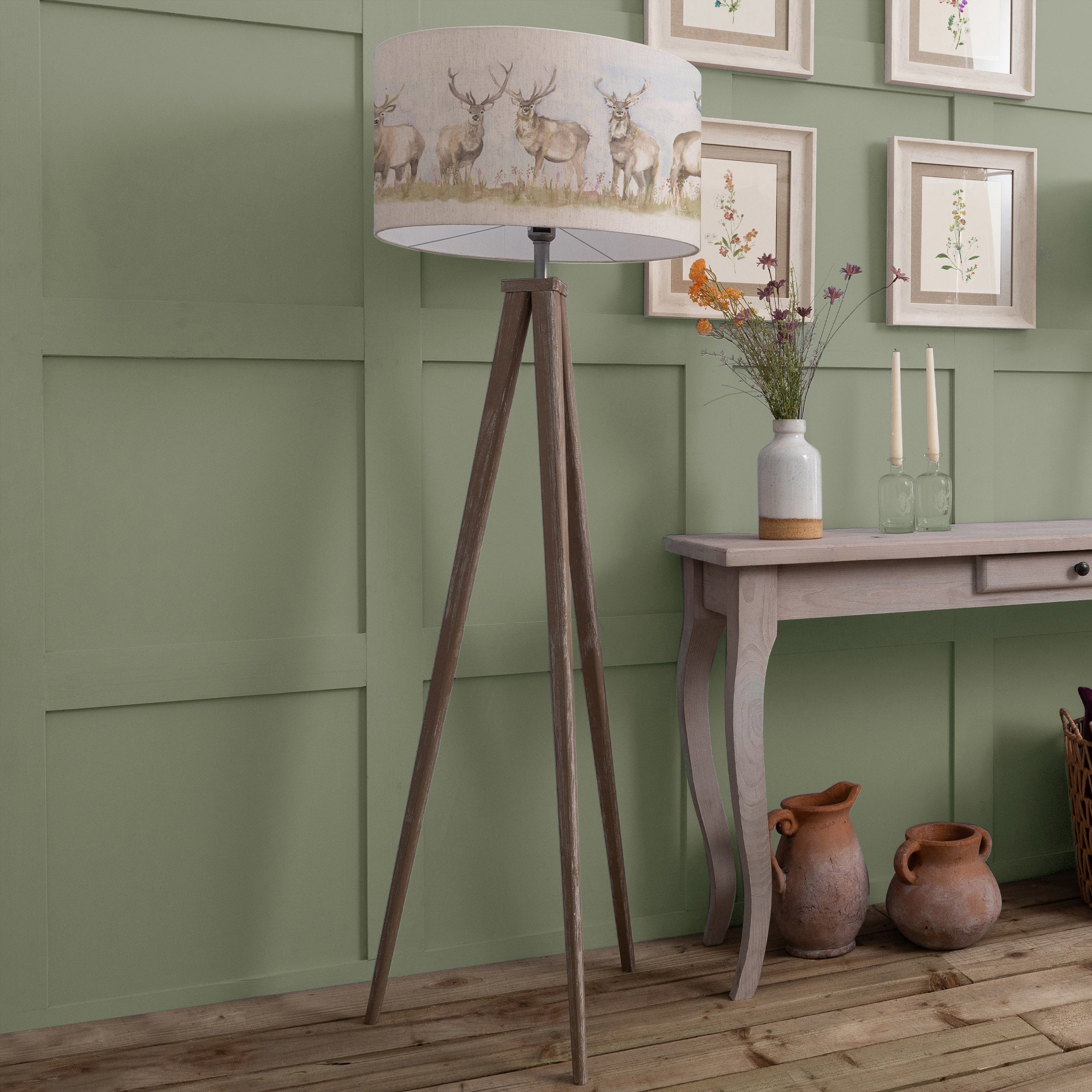 Moorland Stag Eva & Aratus Complete Floor Lamp