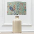 Bilbury Flock Eva & Elspeth Complete Table Lamp Cream/Robins