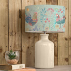 Bilbury Flock Eva & Elspeth Complete Table Lamp Cream/Robins