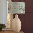Bilbury Flock Eva & Epona Complete Table Lamp Cream/Robins