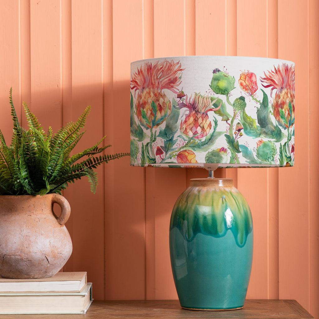 Enchanting Thistle Eva & Eucalypt Complete Table Lamp