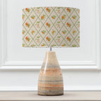 Peach Trellis Eva & Japura Complete Table Lamp