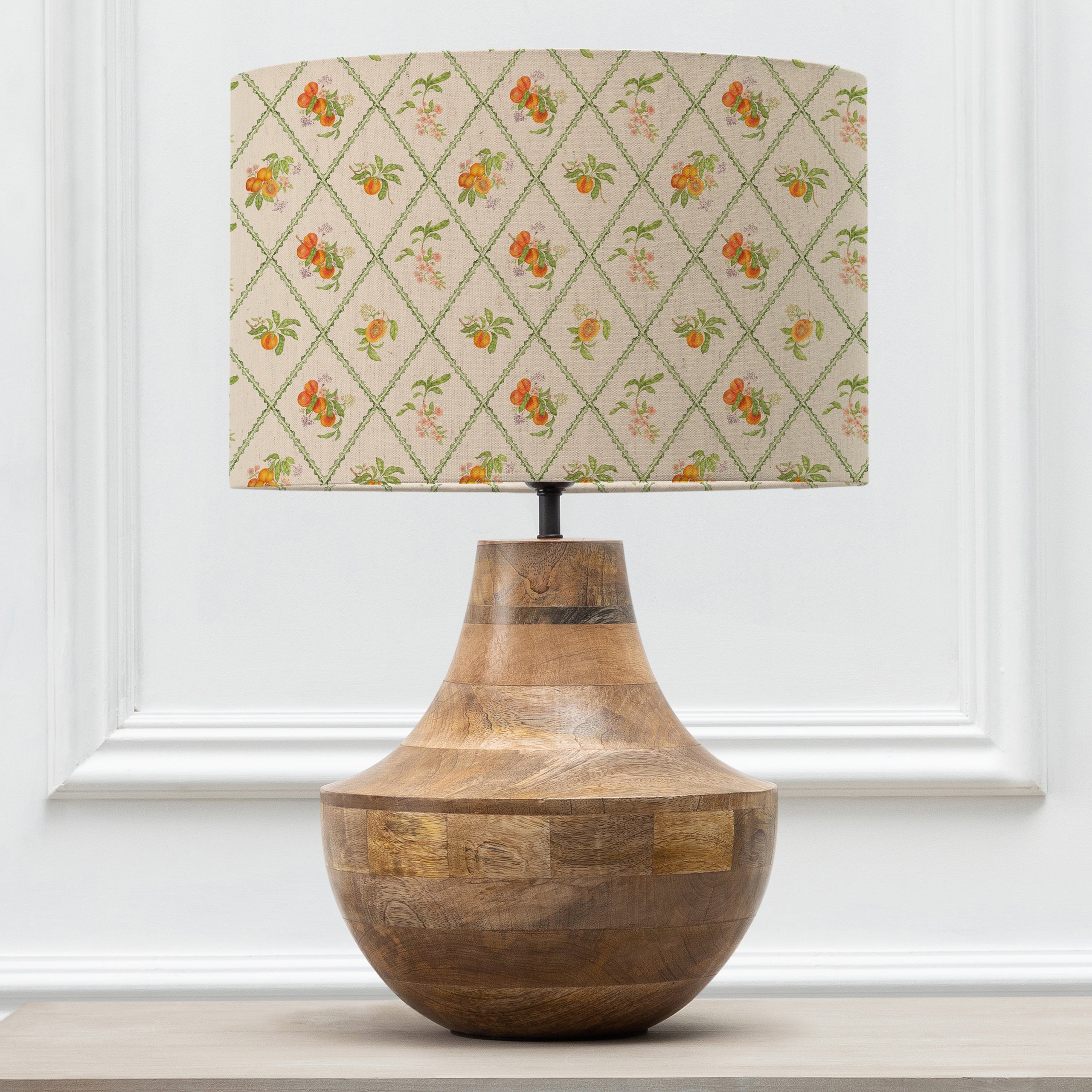 Peach Trellis Eva & Leven Complete Table Lamp