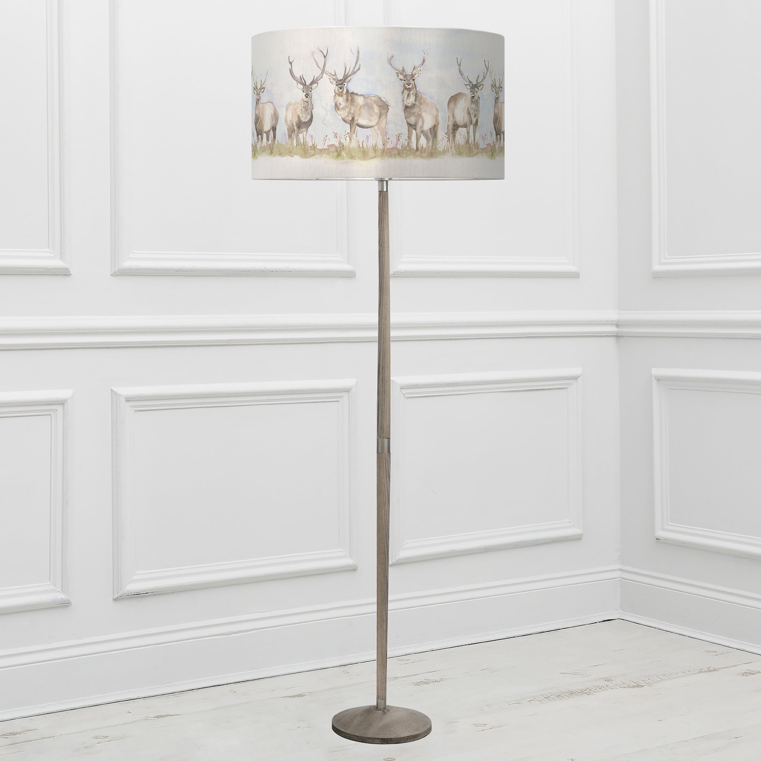 Moorland Stag Eva & Solensis Complete Floor Lamp