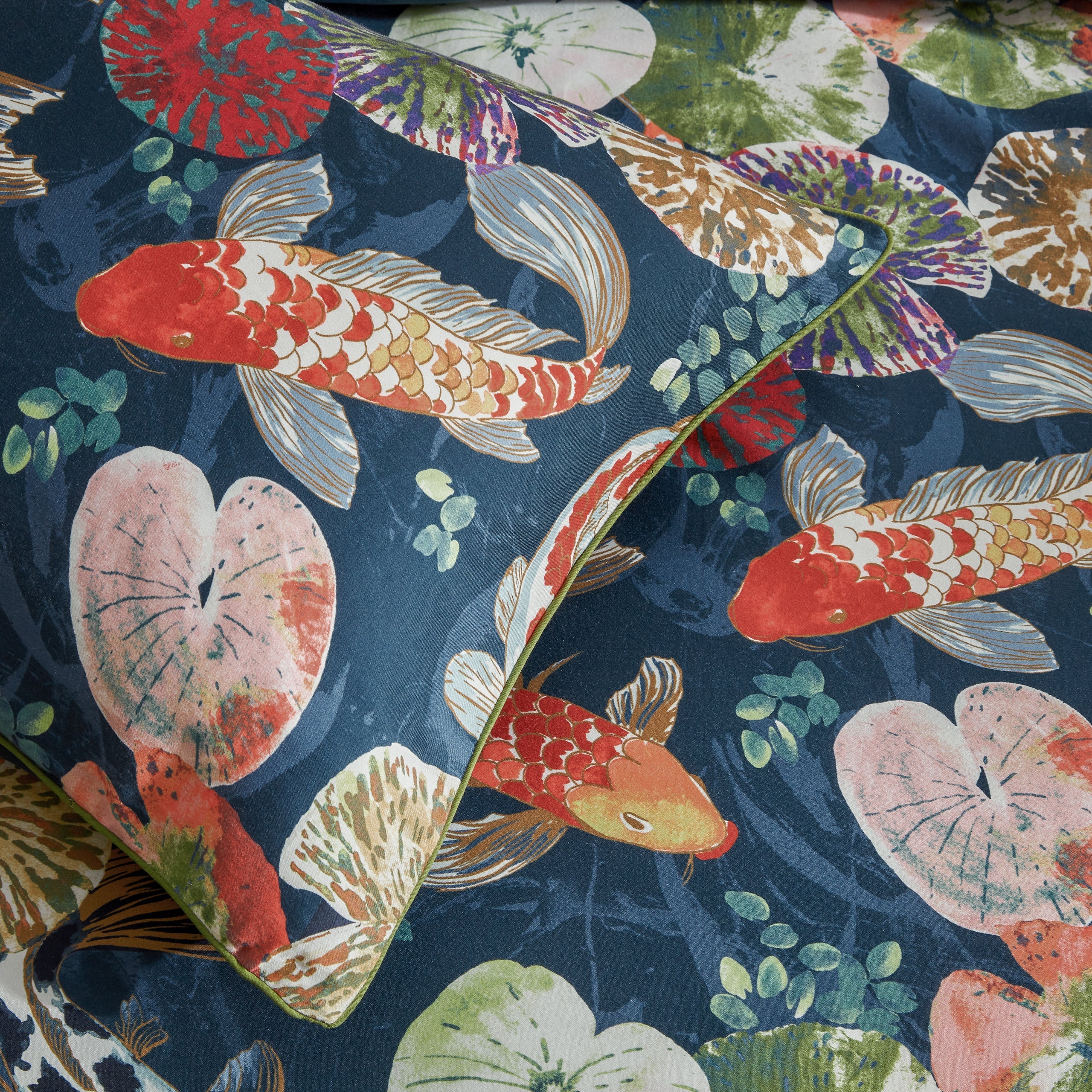 Koi Pond Reversible Duvet Cover Set