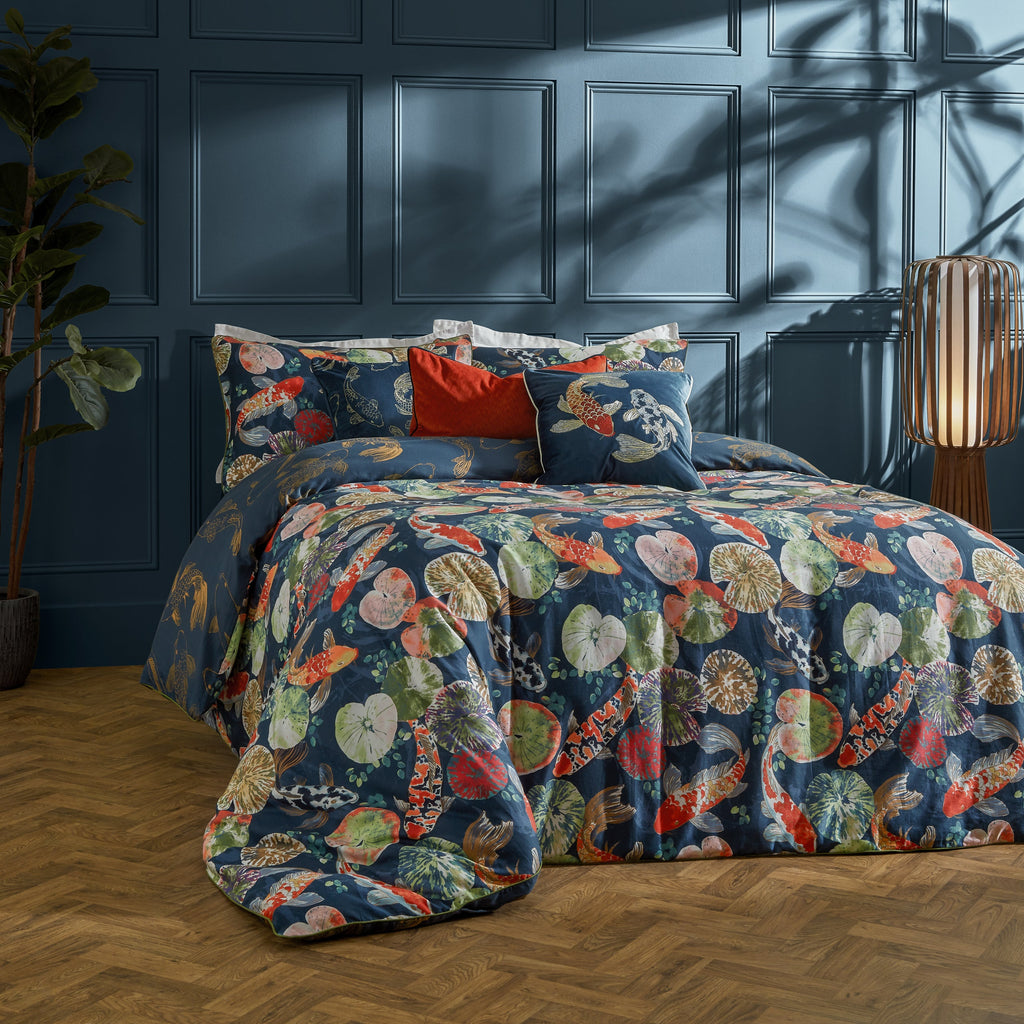 Koi Pond Reversible Duvet Cover Set