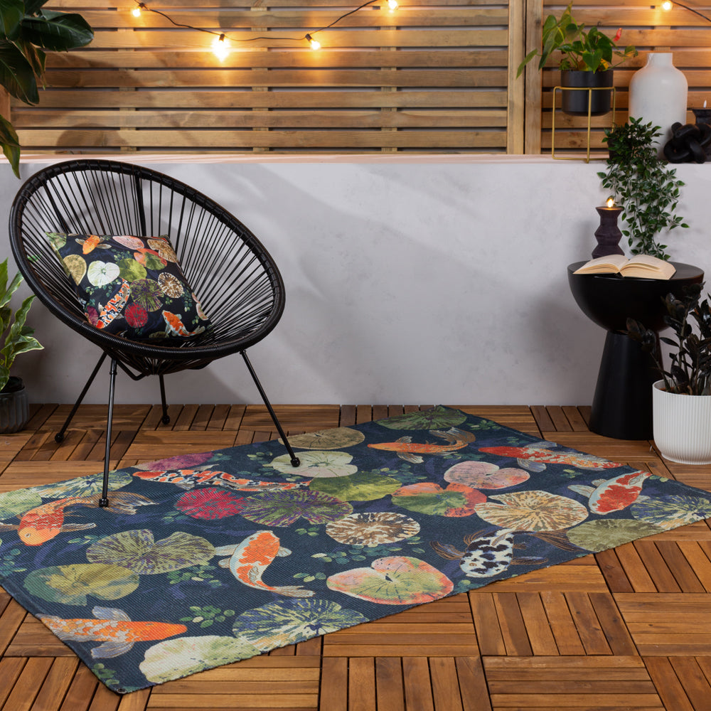 Koi Pond 120x170cm Outdoor Washable Rug