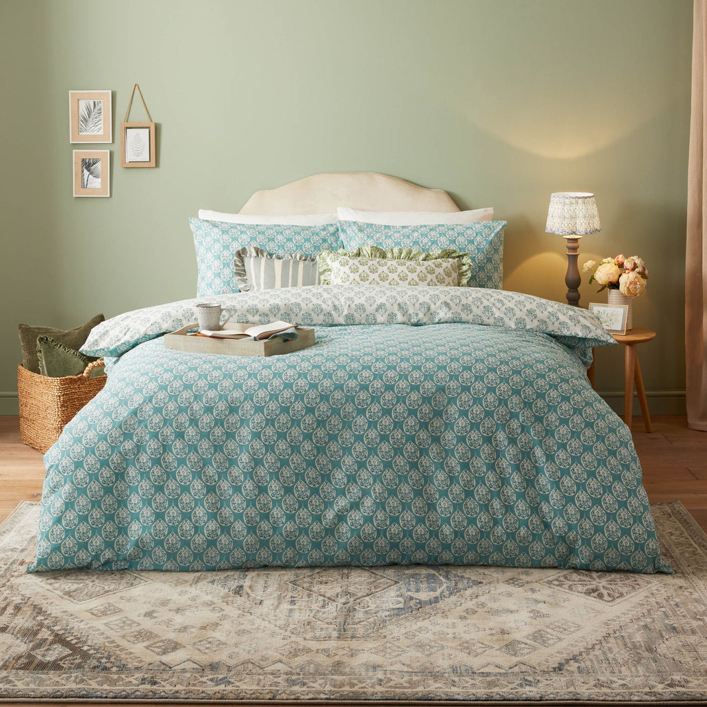 Krissa Block Printed Duvet Cover Set