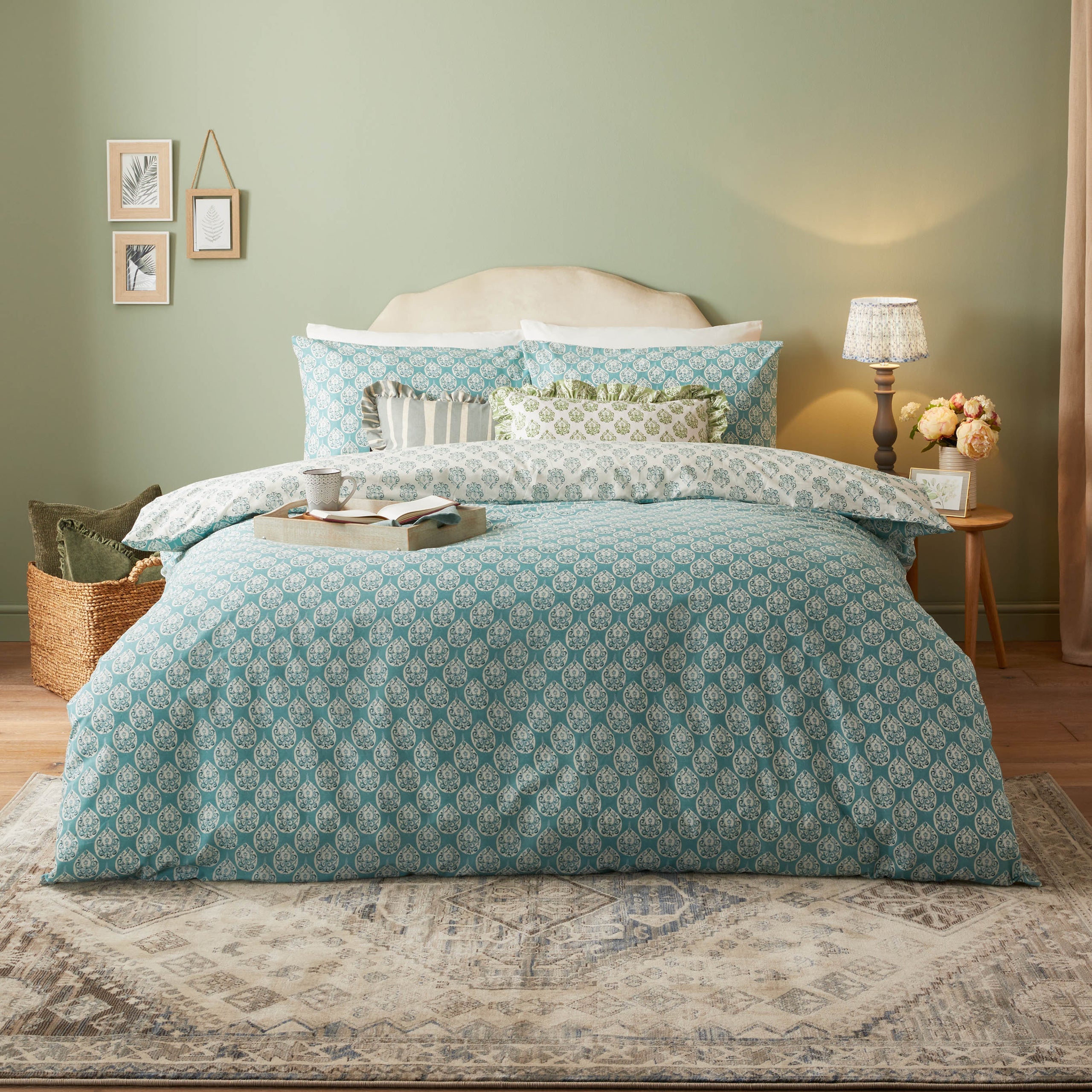 Krissa Block Printed Duvet Cover Set