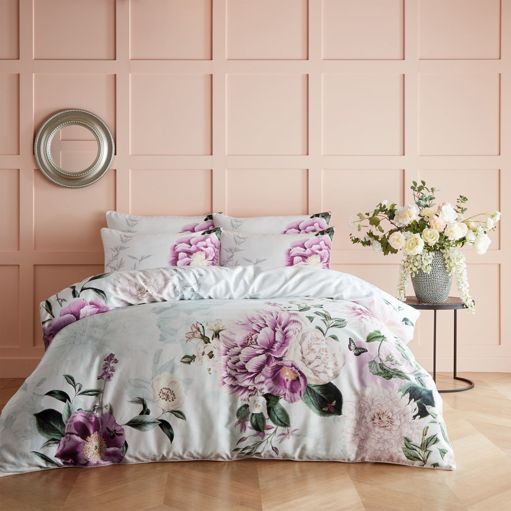 Krista Floral 100% Cotton Duvet Cover Set