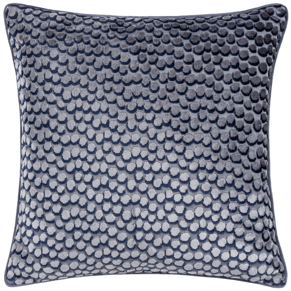 Lanzo Cut Velvet Piped Cushion