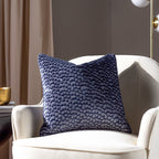 Lanzo Cut Velvet Piped Cushion