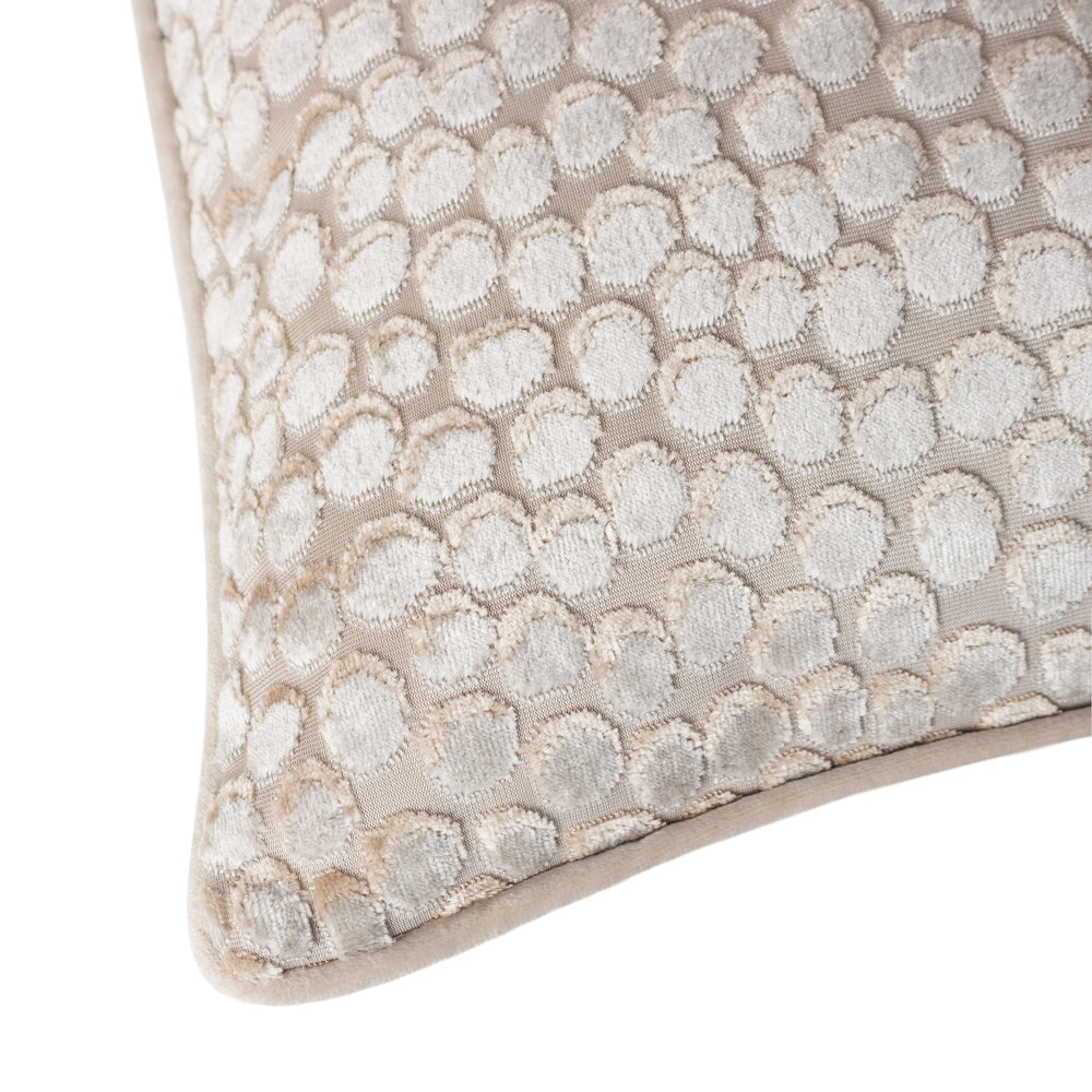 Lanzo Cut Velvet Piped Cushion